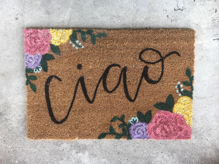 Doormats with Sayings, Carisa Thom, With Coffee & Grace