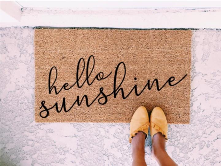 Doormats with Sayings, Carisa Thom, With Coffee & Grace